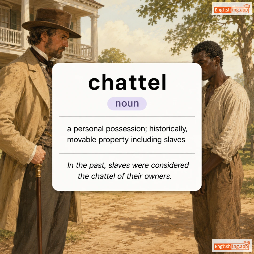 chattel definition card — visual illustration of the meaning