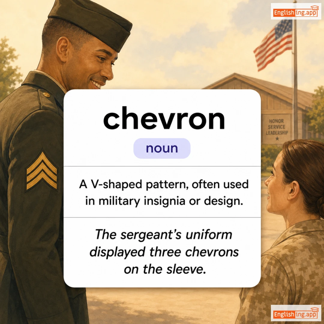 chevron definition card — visual illustration of the meaning