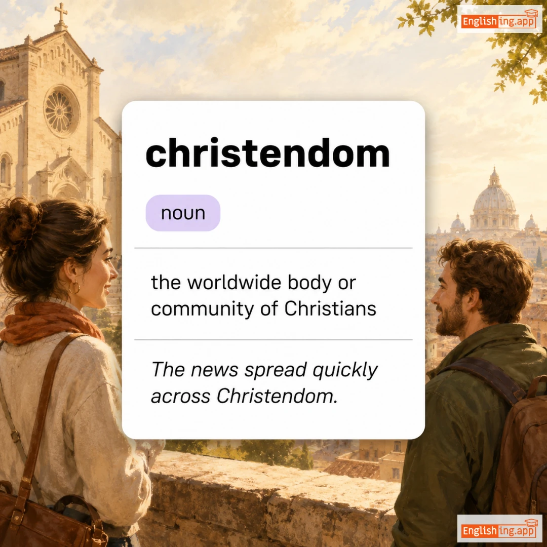 christendom definition card — visual illustration of the meaning