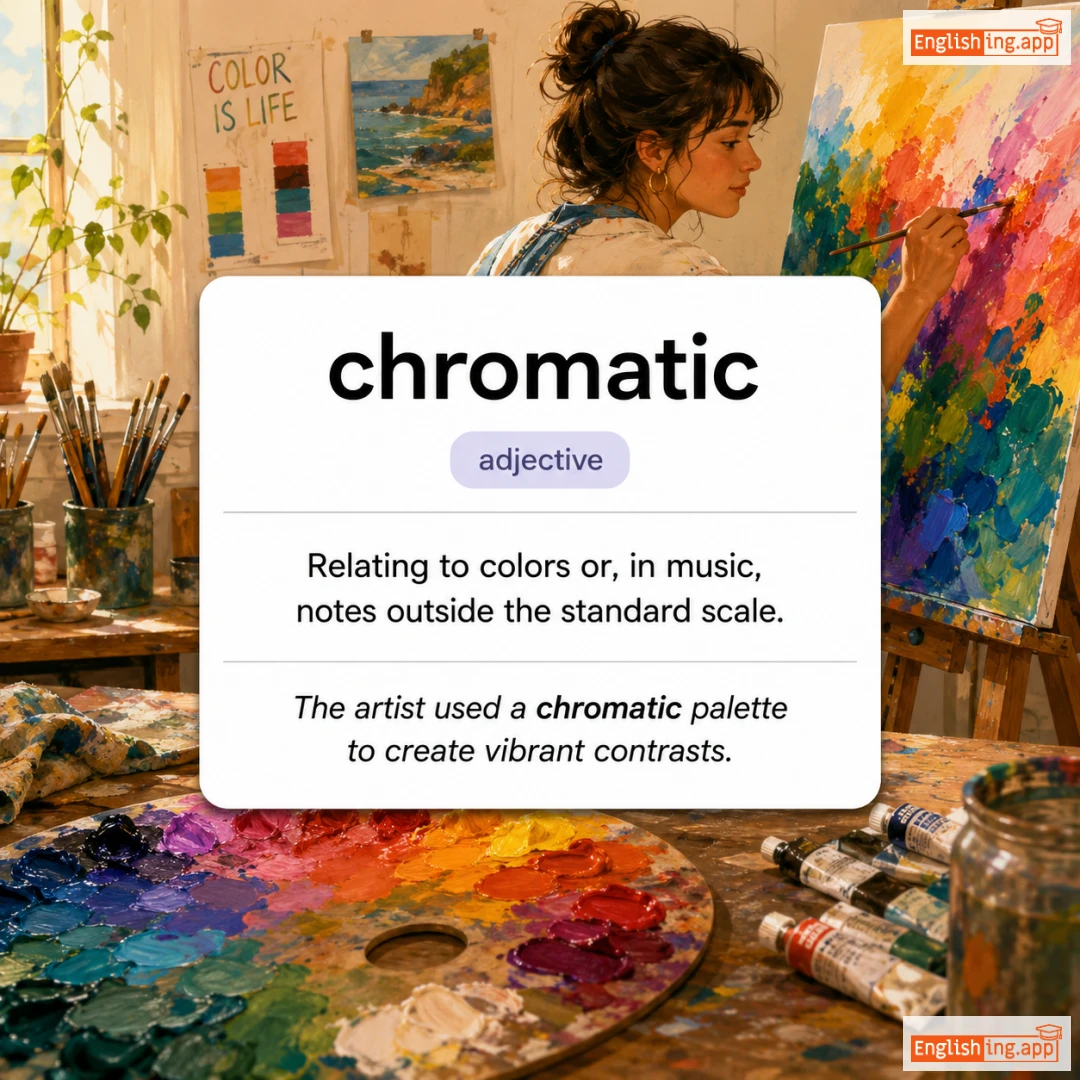 chromatic definition card — visual illustration of the meaning