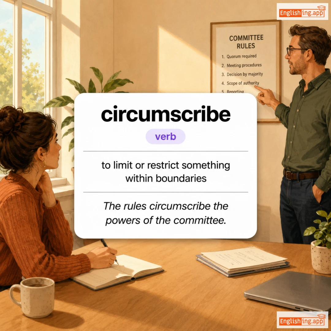 circumscribe definition card — visual illustration of the meaning