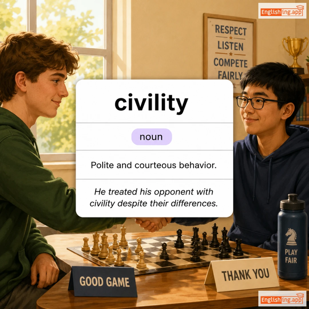 civility definition card — visual illustration of the meaning