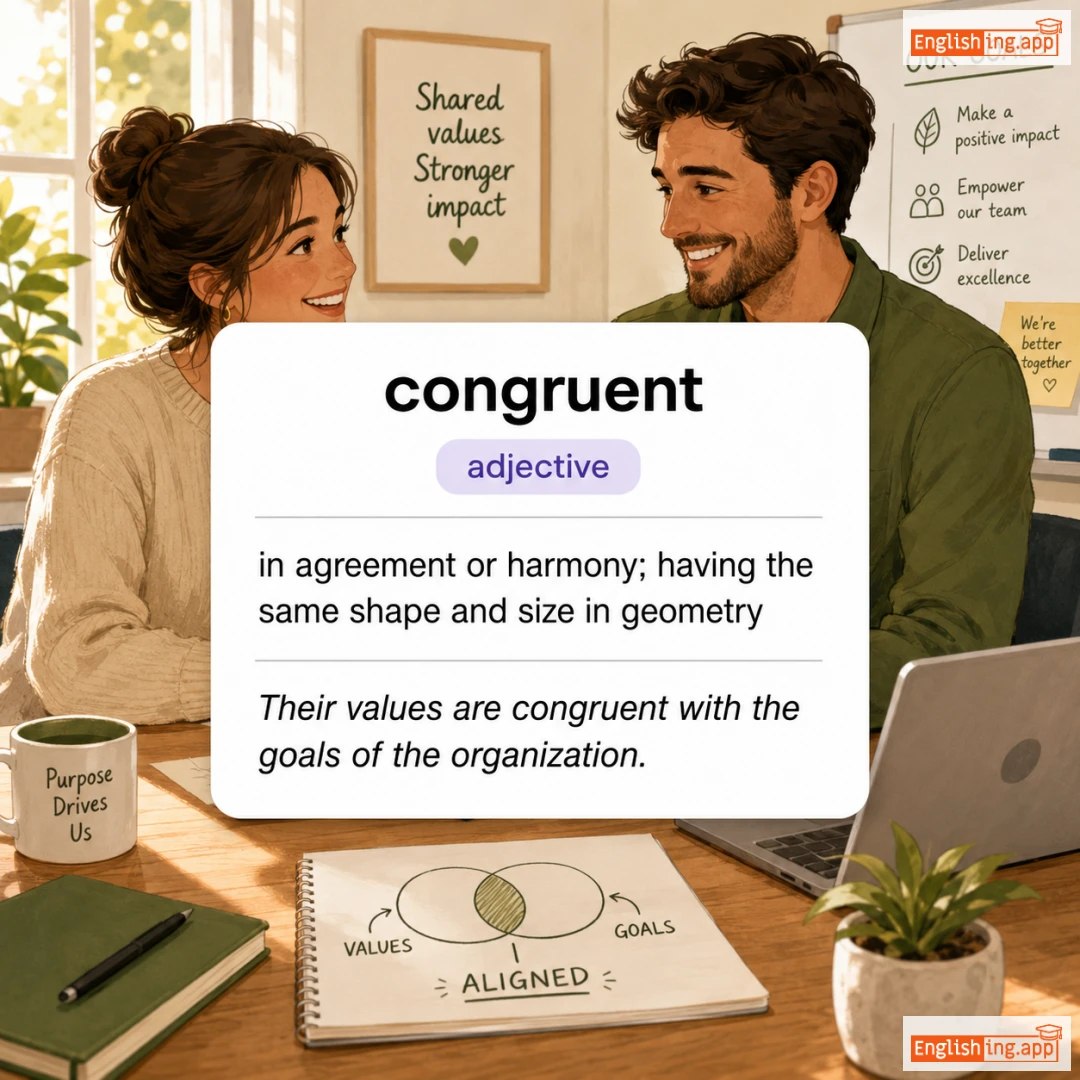 congruent definition card — visual illustration of the meaning