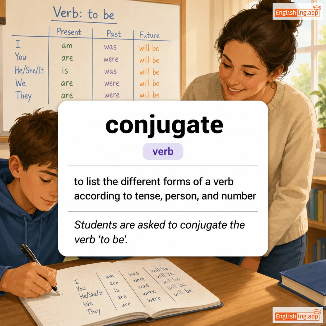 conjugate definition card — visual illustration of the meaning