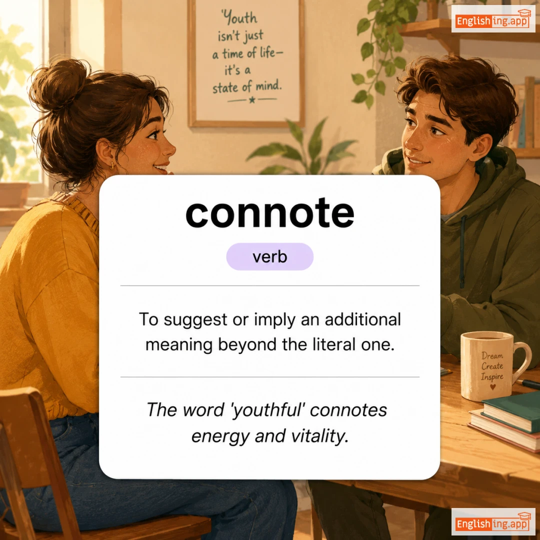 connote definition card — visual illustration of the meaning