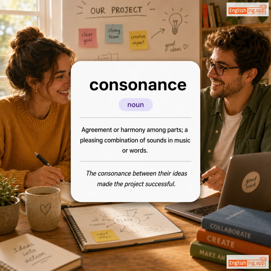 consonance definition card — visual illustration of the meaning