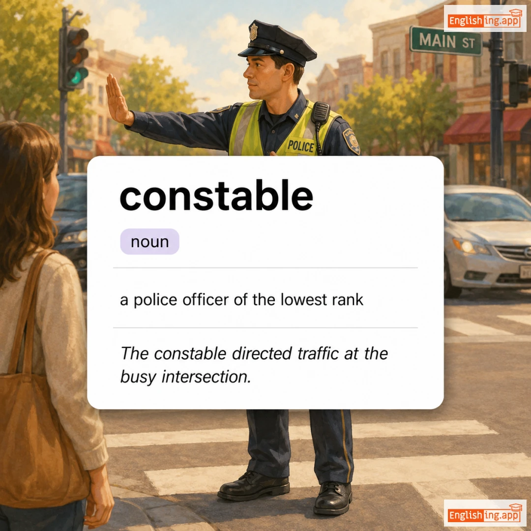 constable definition card — visual illustration of the meaning