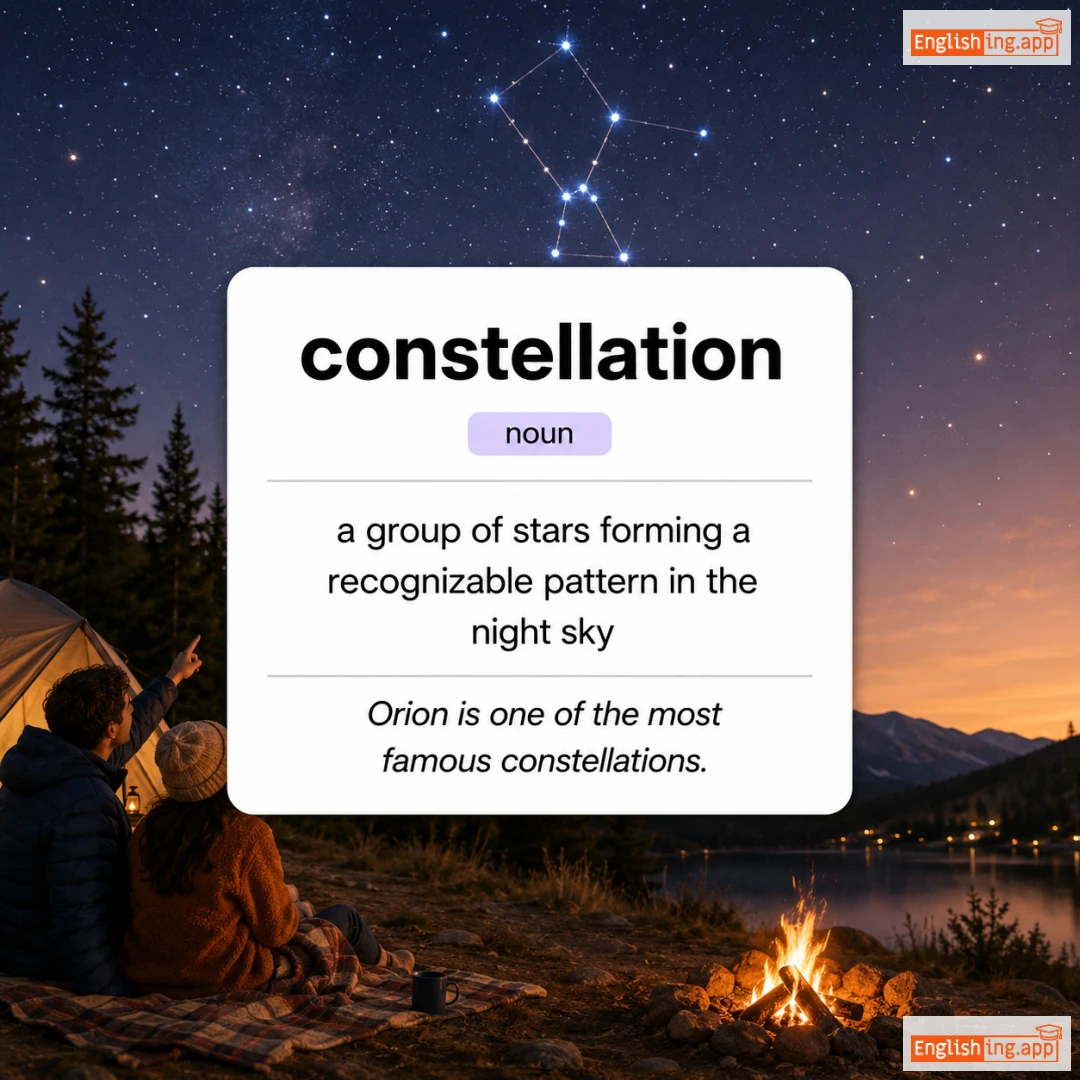 constellation definition card — visual illustration of the meaning