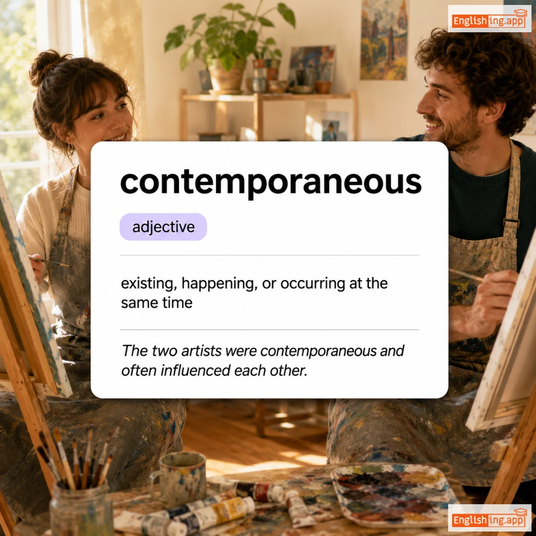 contemporaneous definition card — visual illustration of the meaning