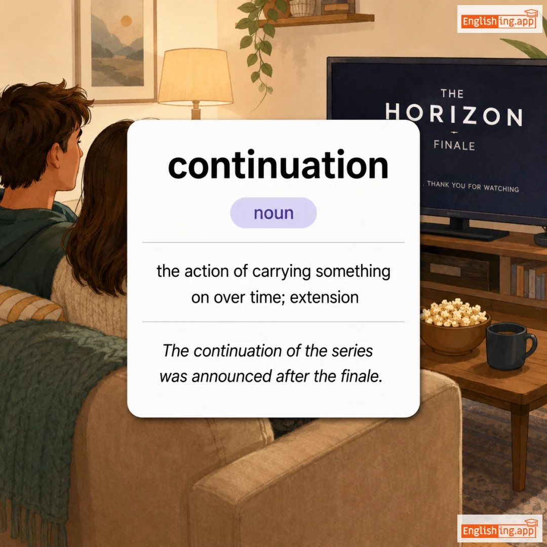 continuation definition card — visual illustration of the meaning
