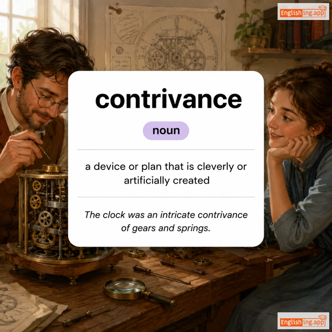 contrivance definition card — visual illustration of the meaning
