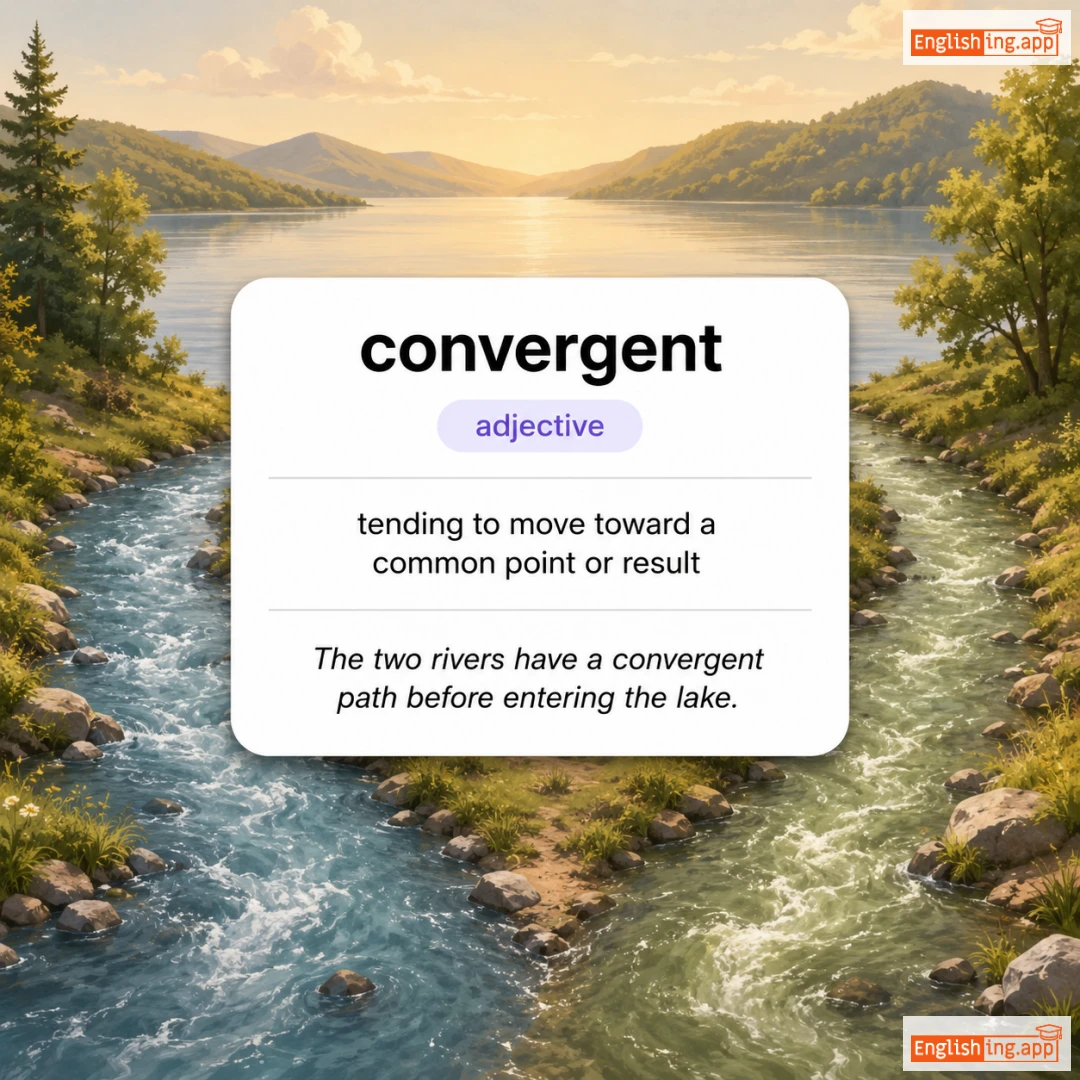 convergent definition card — visual illustration of the meaning