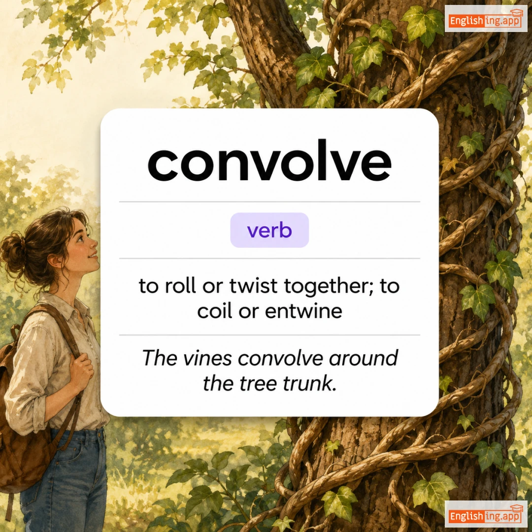 convolve definition card — visual illustration of the meaning