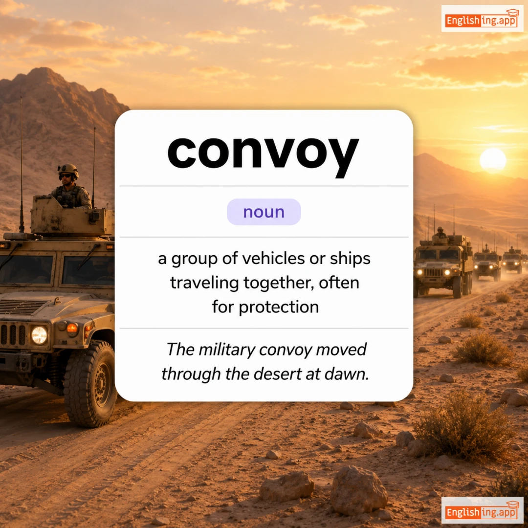 convoy definition card — visual illustration of the meaning
