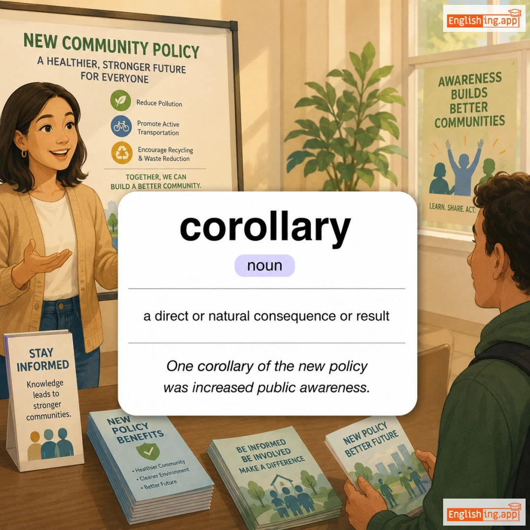 corollary definition card — visual illustration of the meaning