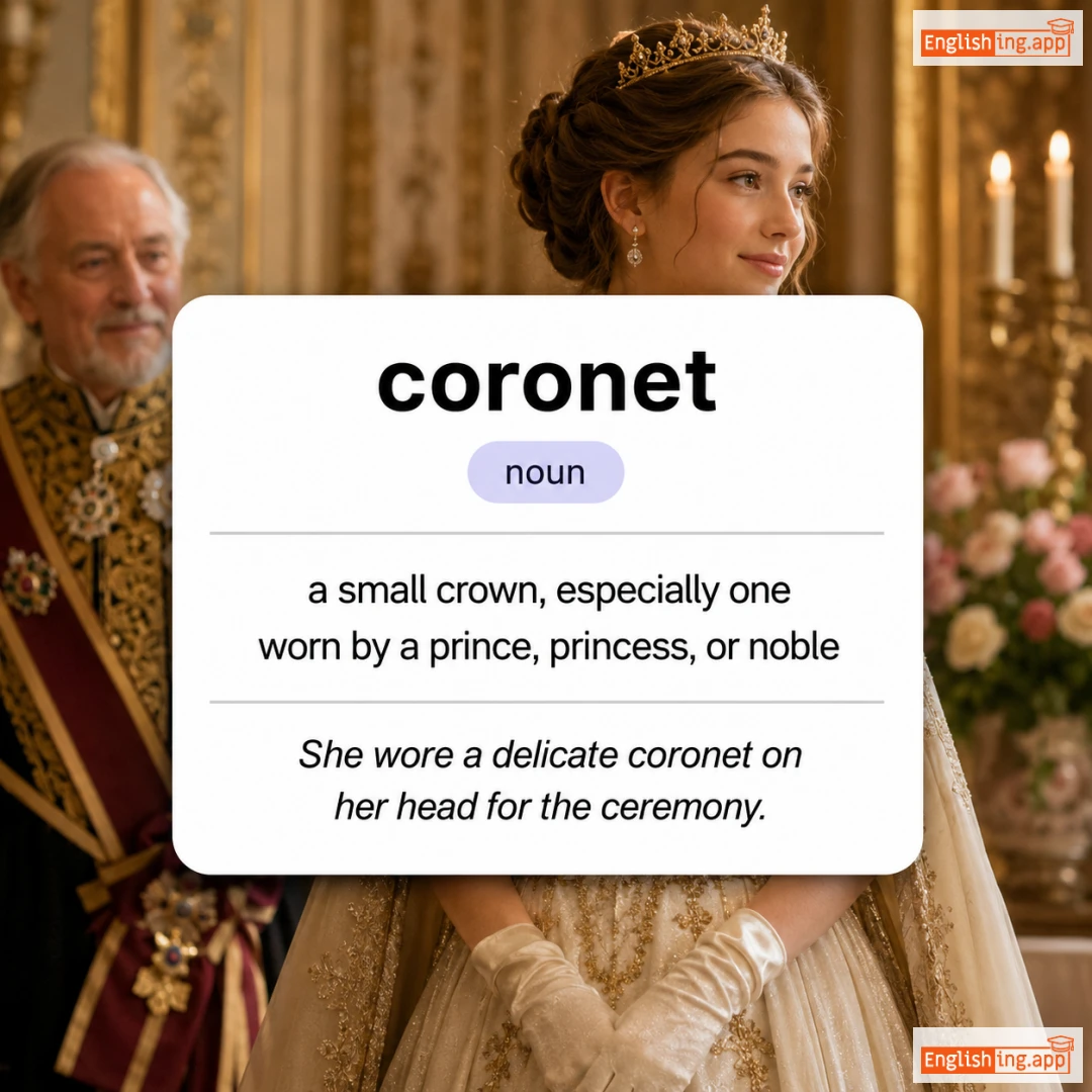 coronet definition card — visual illustration of the meaning