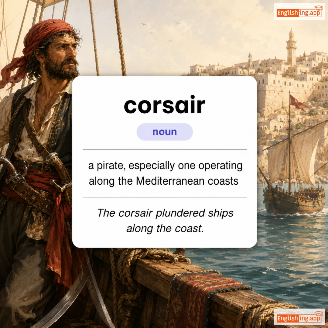corsair definition card — visual illustration of the meaning