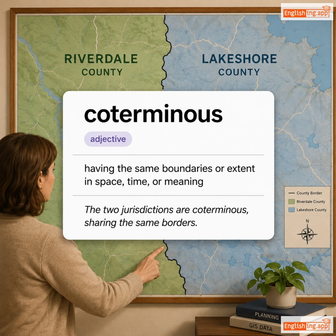 coterminous definition card — visual illustration of the meaning