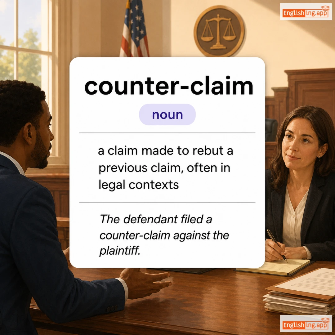 counter-claim definition card — visual illustration of the meaning