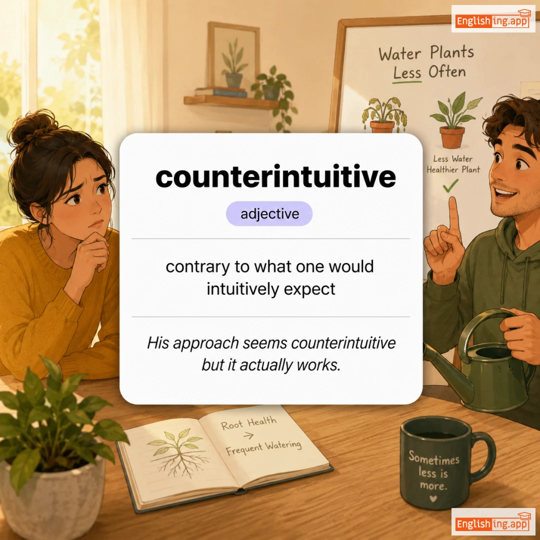 counterintuitive definition card — visual illustration of the meaning
