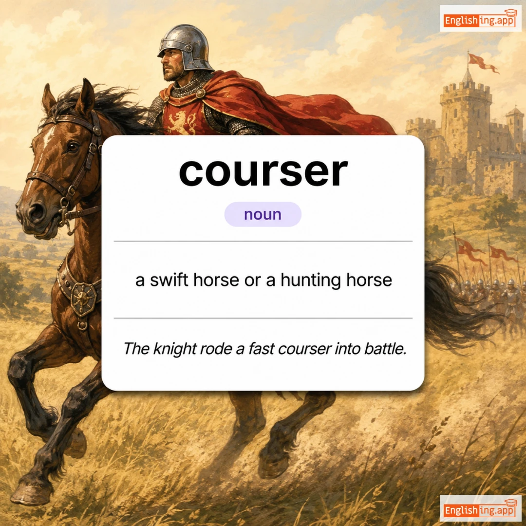 courser definition card — visual illustration of the meaning
