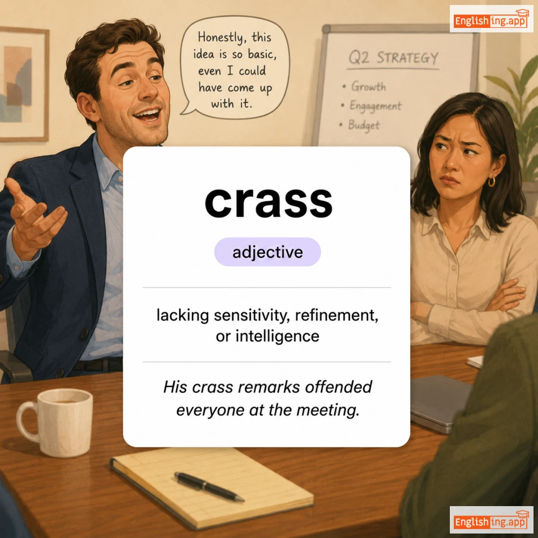 crass definition card — visual illustration of the meaning