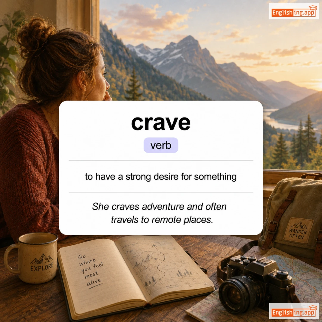 crave definition card — visual illustration of the meaning
