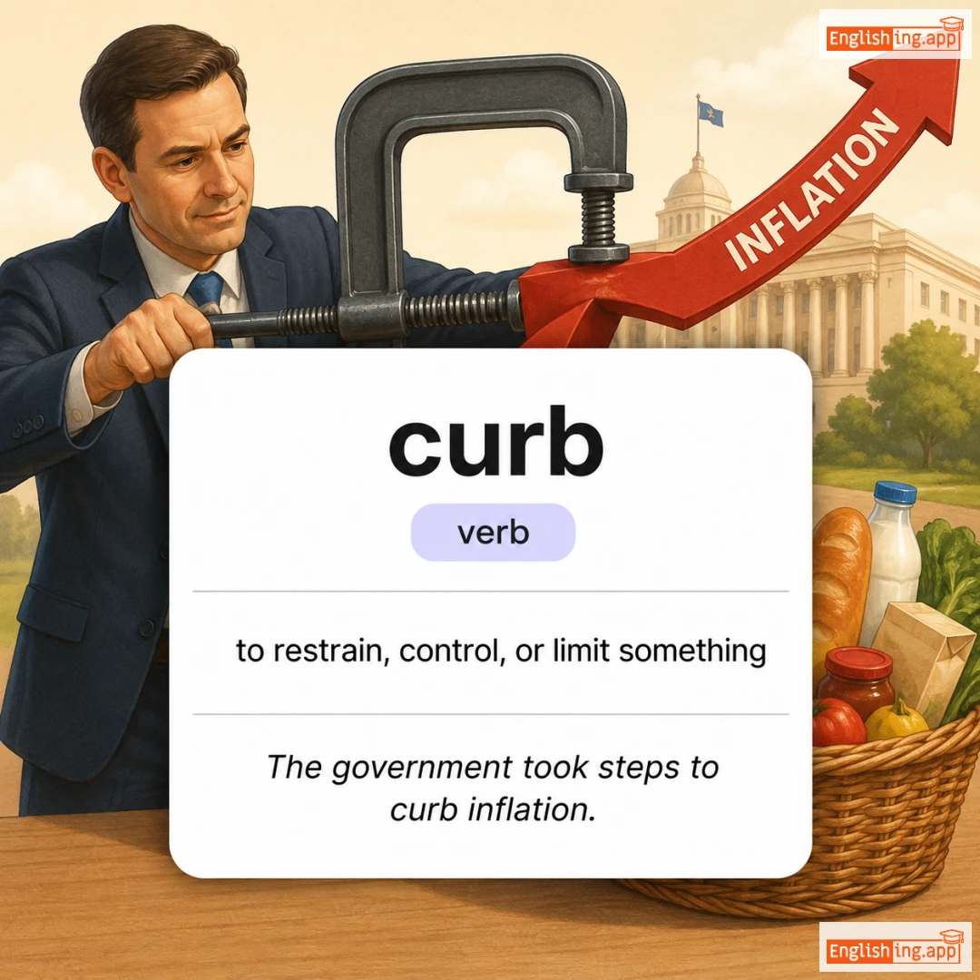 curb definition card — visual illustration of the meaning