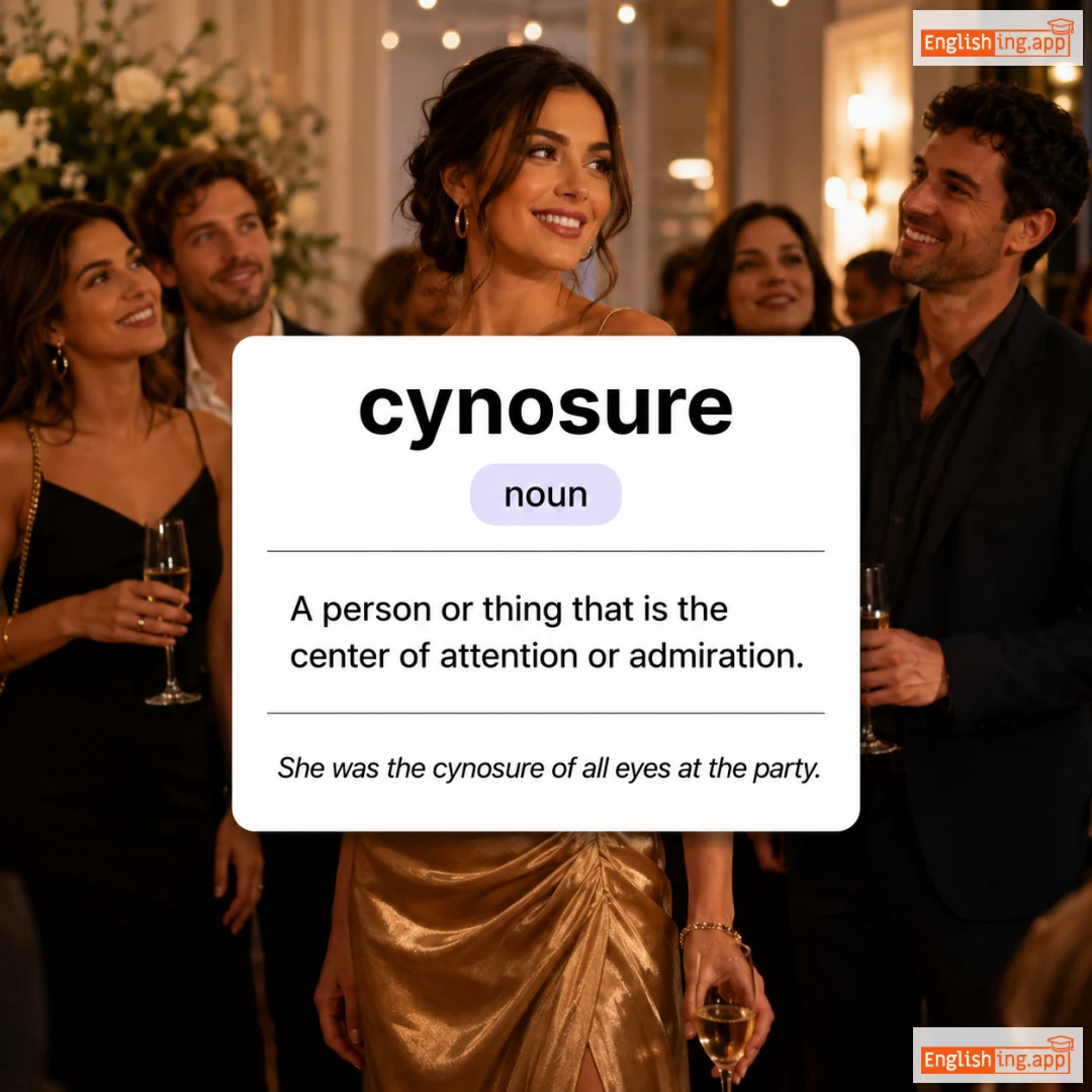 cynosure definition card — visual illustration of the meaning