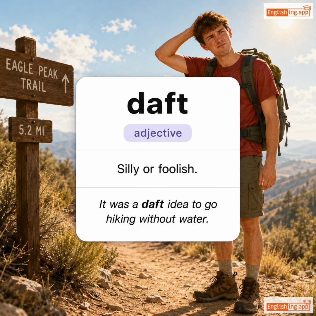 daft definition card — visual illustration of the meaning