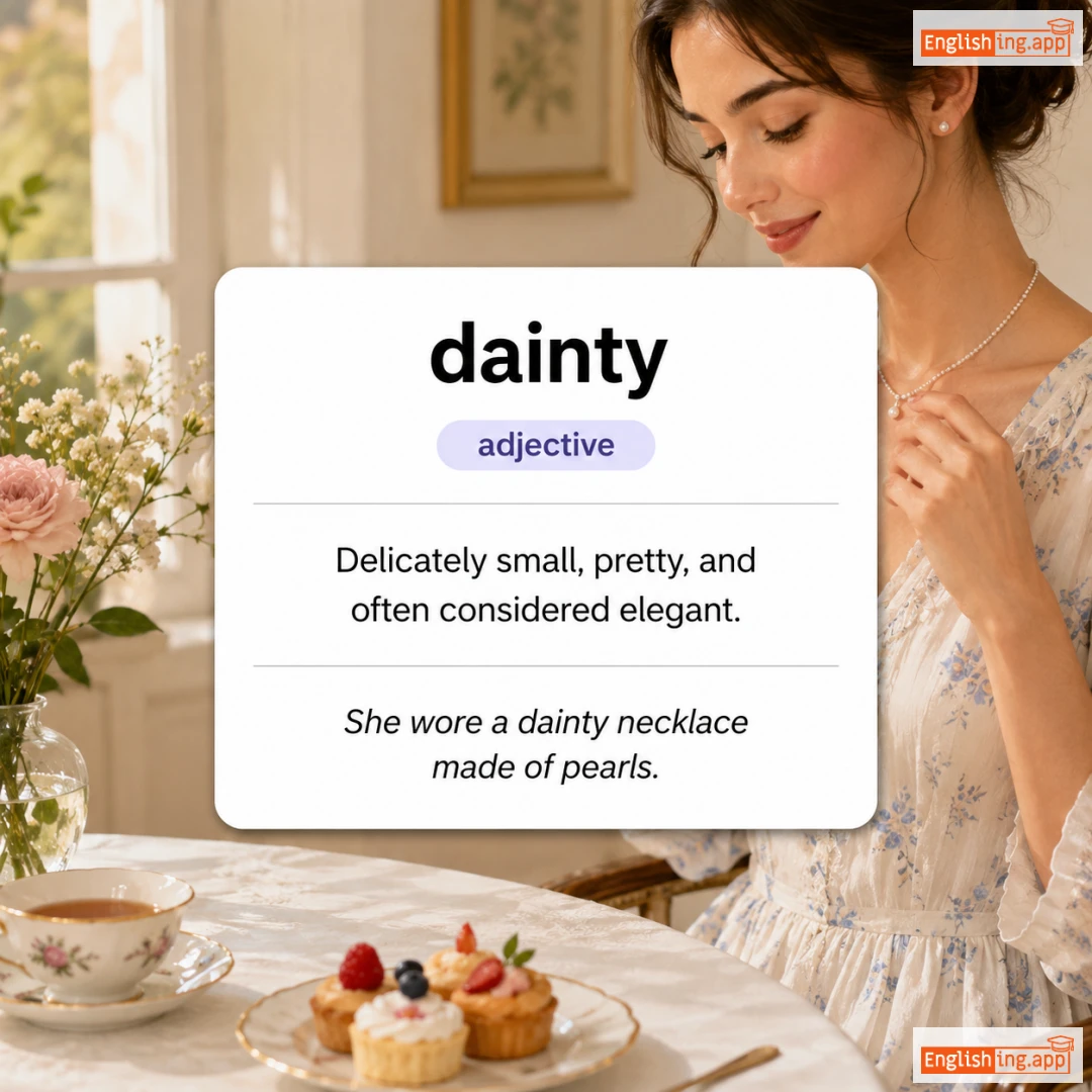 dainty definition card — visual illustration of the meaning