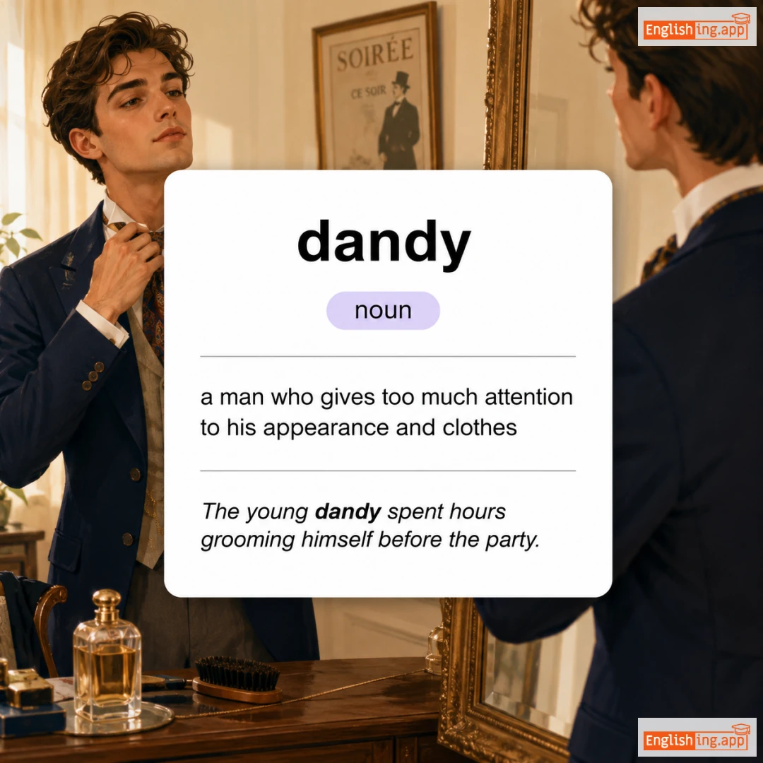 dandy definition card — visual illustration of the meaning