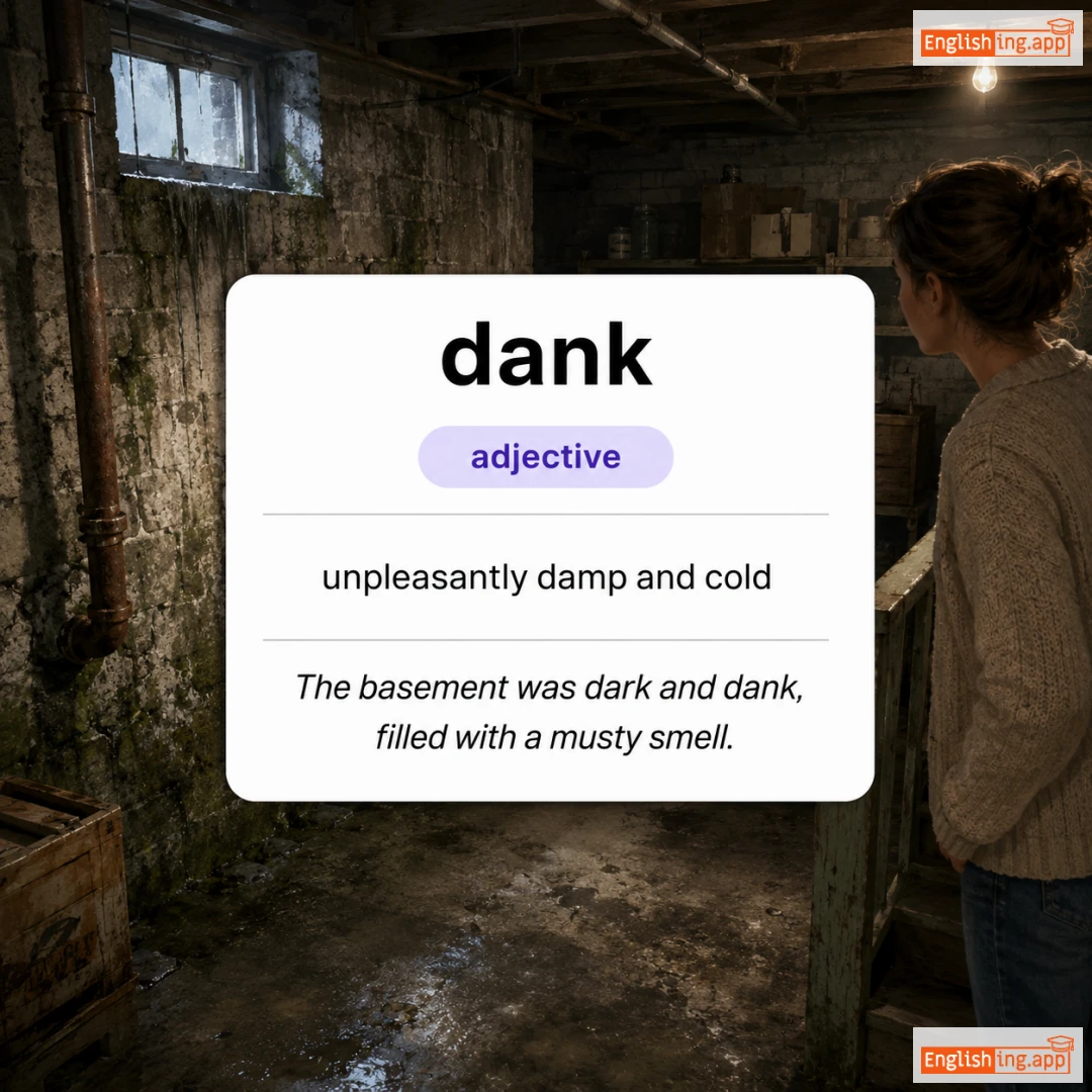dank definition card — visual illustration of the meaning