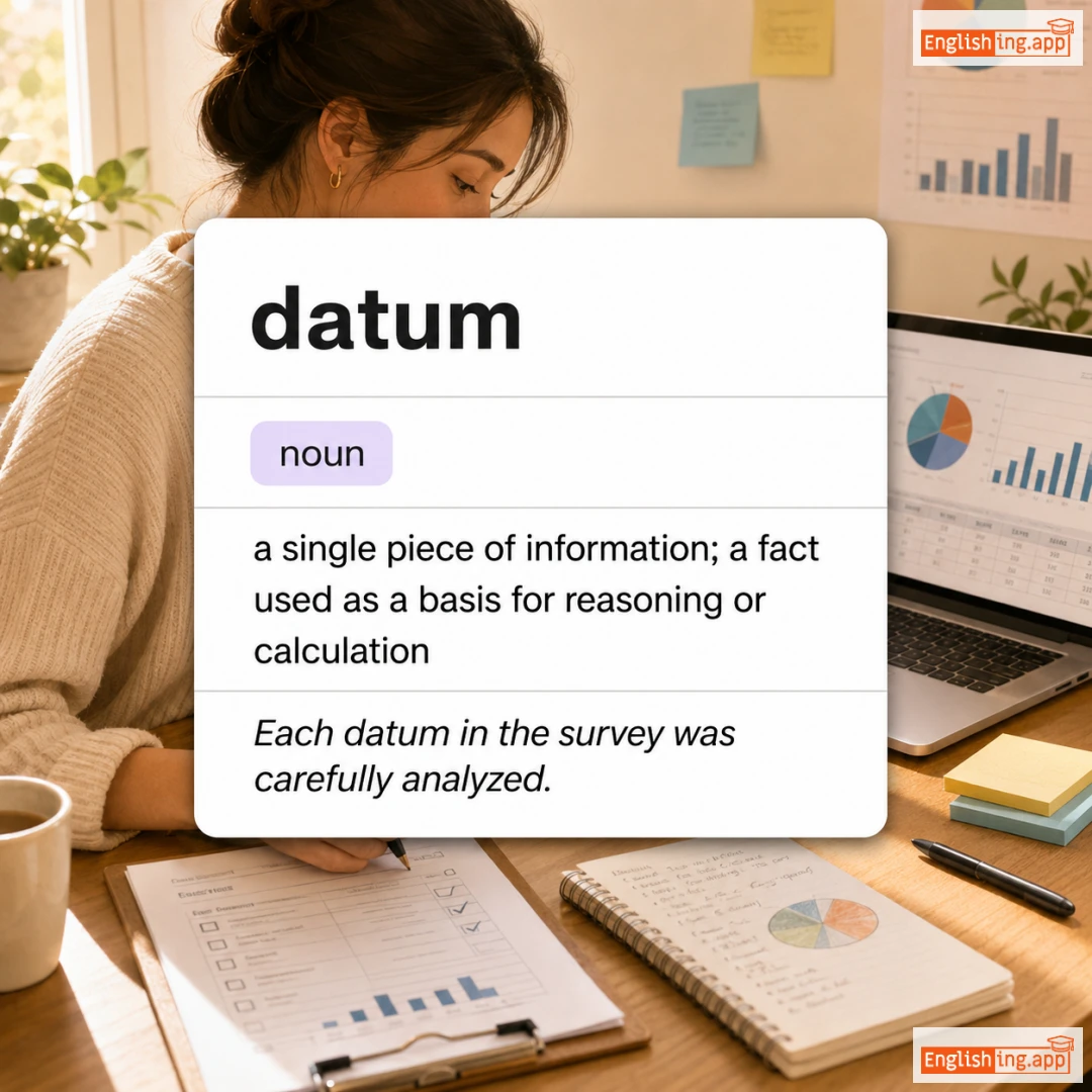 datum definition card — visual illustration of the meaning
