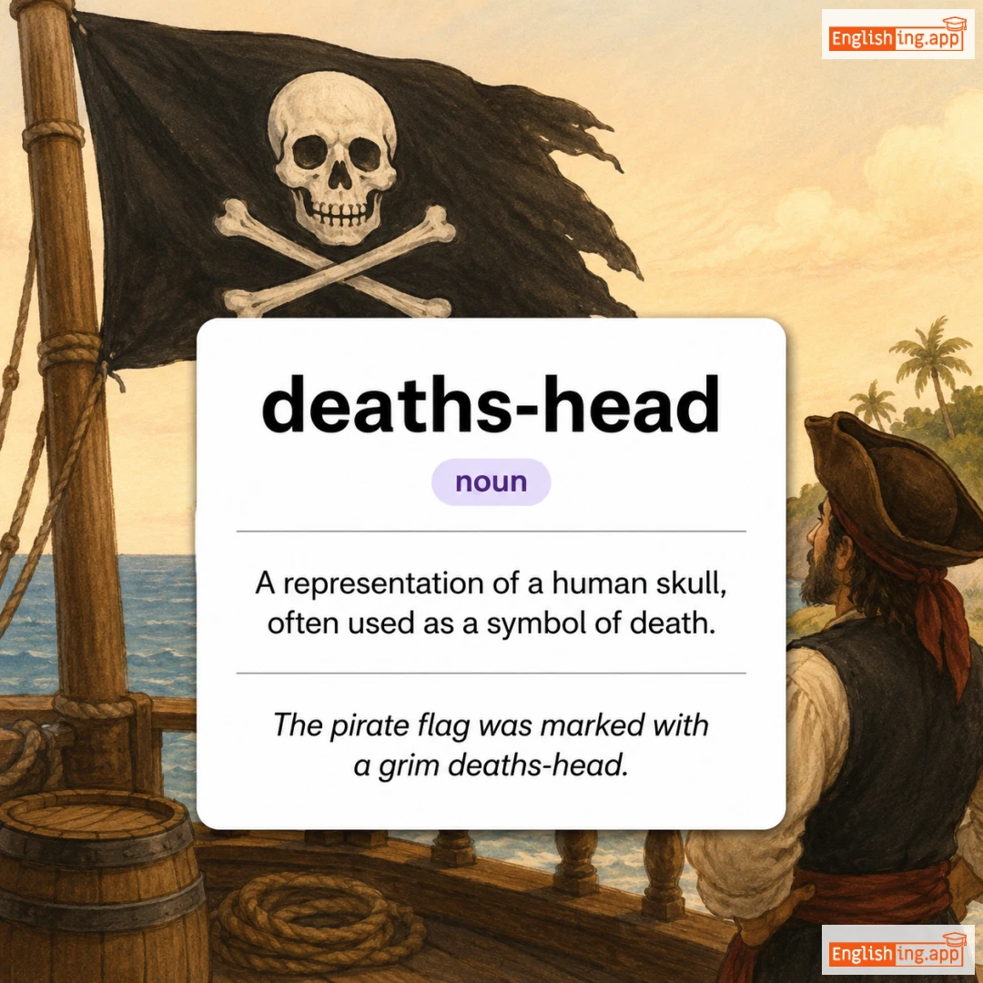 deaths-head definition card — visual illustration of the meaning