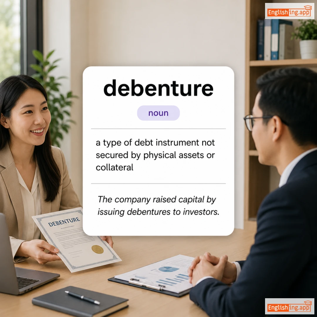 debenture definition card — visual illustration of the meaning