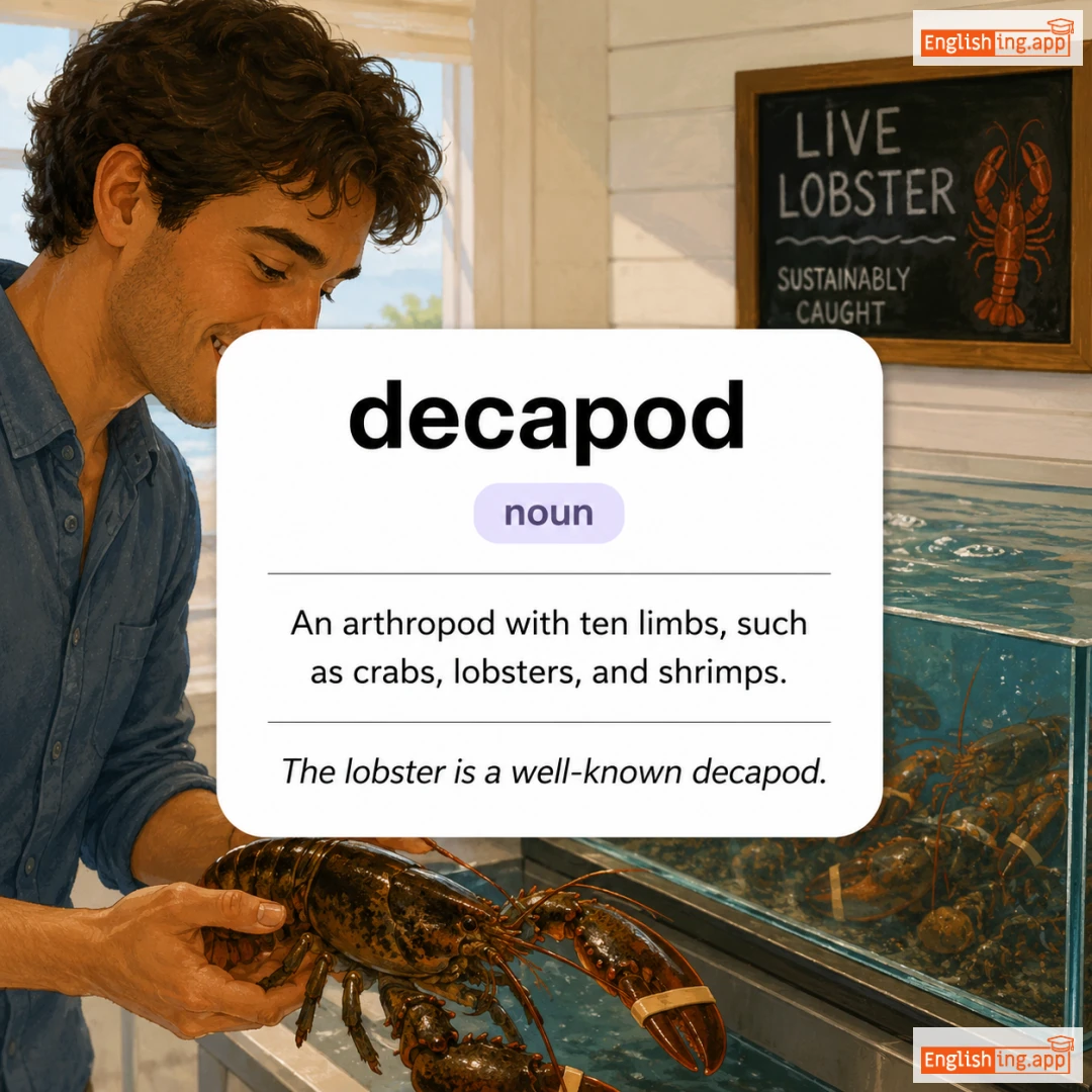 decapod definition card — visual illustration of the meaning