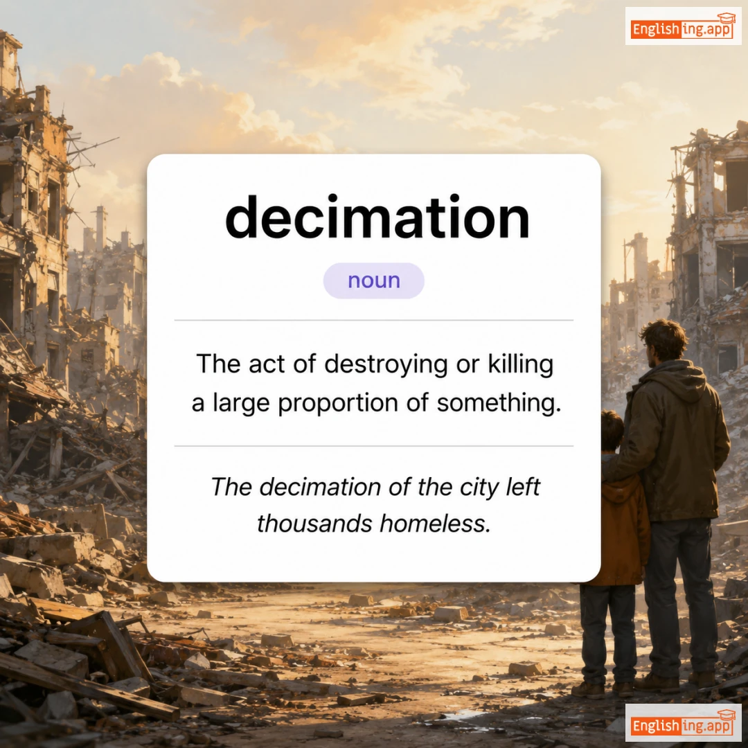 decimation definition card — visual illustration of the meaning