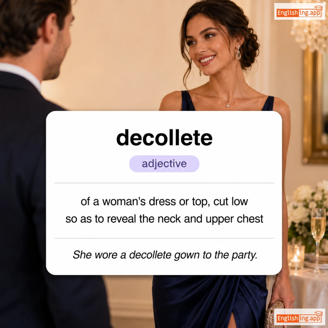 decollete definition card — visual illustration of the meaning