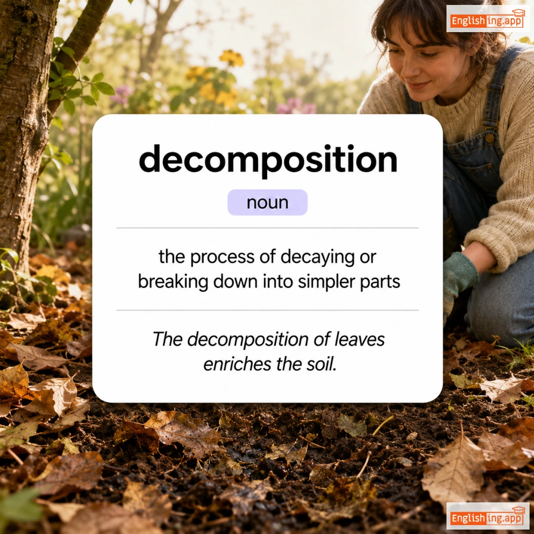 decomposition definition card — visual illustration of the meaning