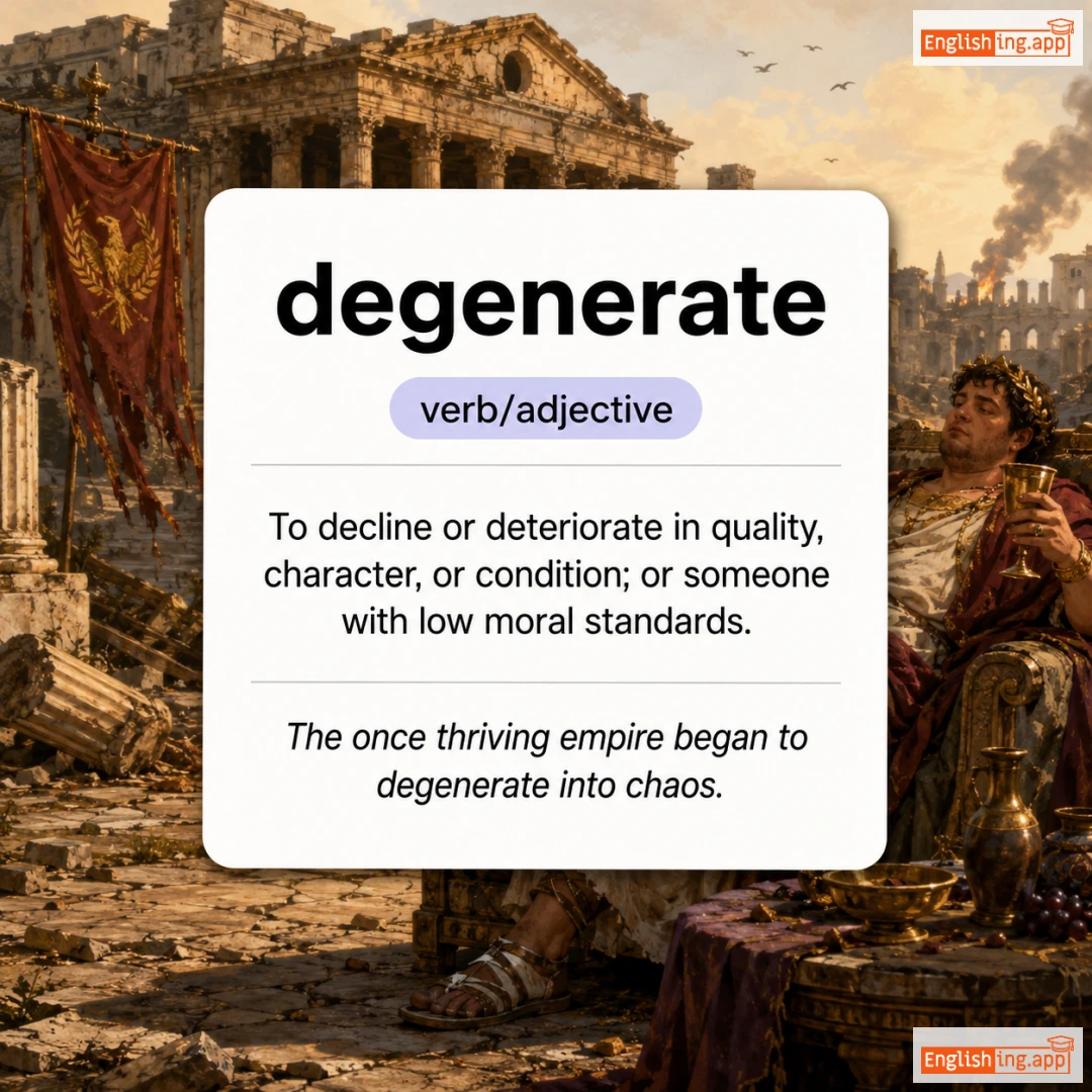 degenerate definition card — visual illustration of the meaning