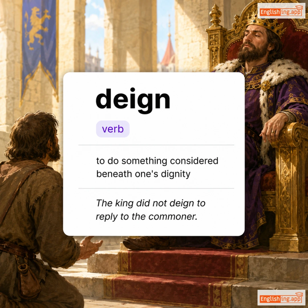 deign definition card — visual illustration of the meaning