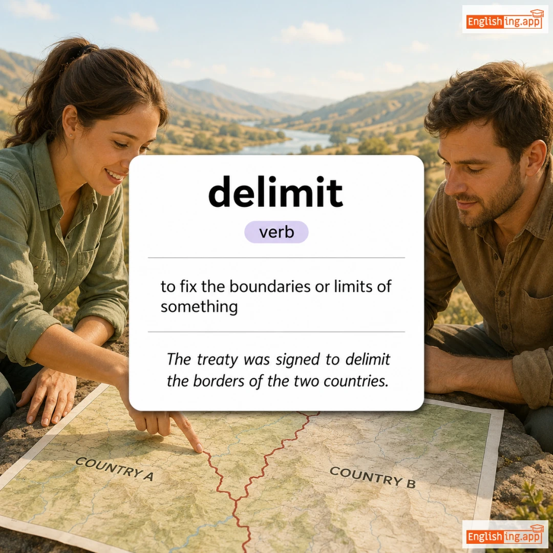 delimit definition card — visual illustration of the meaning