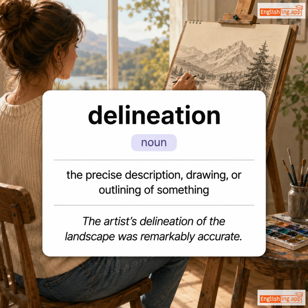delineation definition card — visual illustration of the meaning
