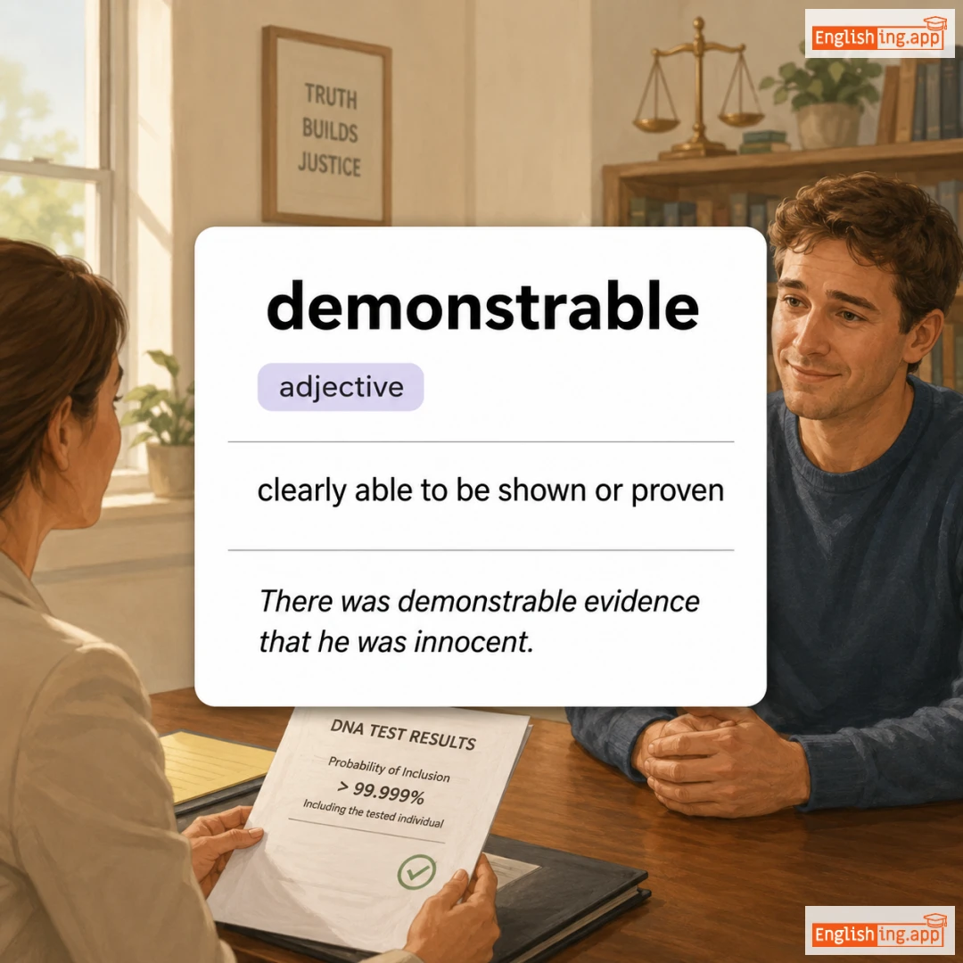 demonstrable definition card — visual illustration of the meaning