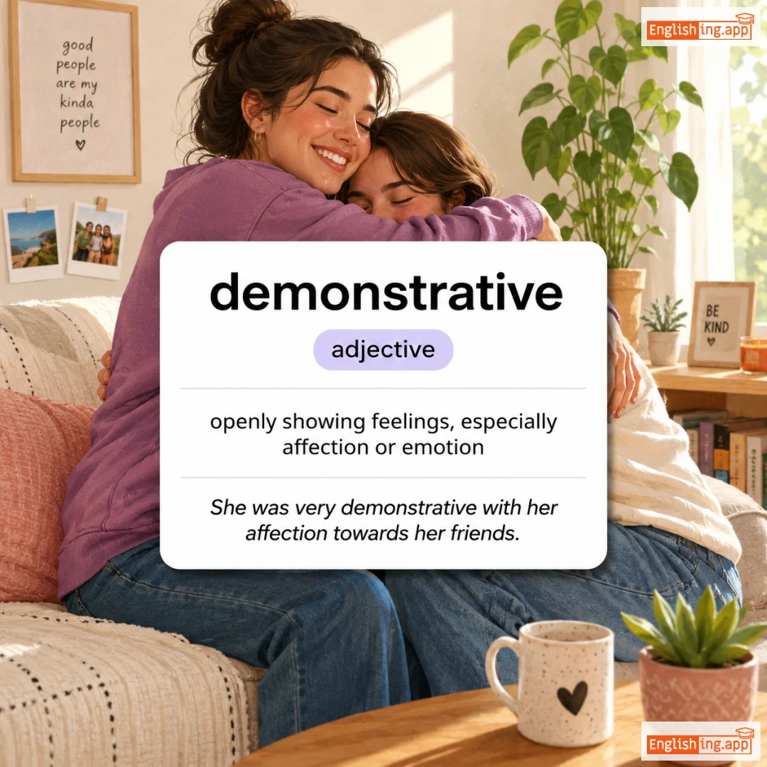 demonstrative definition card — visual illustration of the meaning