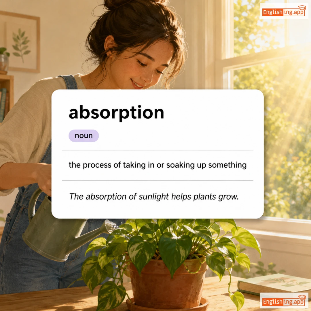 absorption definition card — visual illustration of the meaning