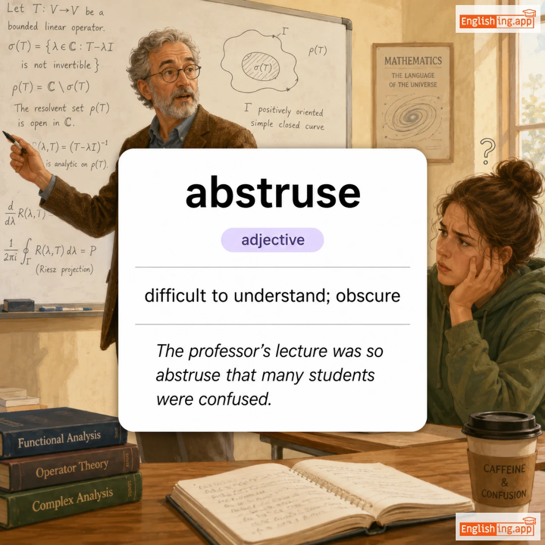 abstruse definition card — visual illustration of the meaning