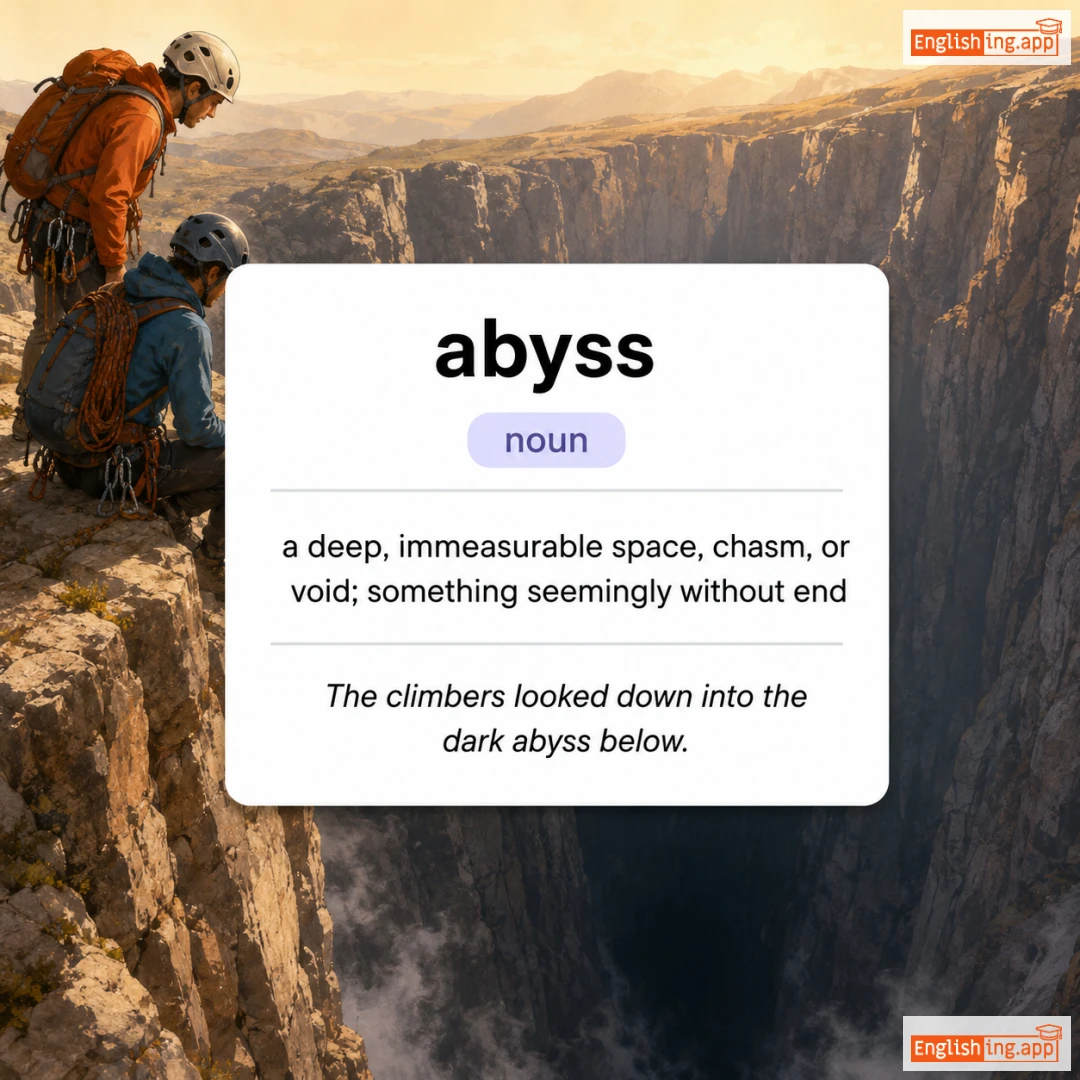 abyss definition card — visual illustration of the meaning