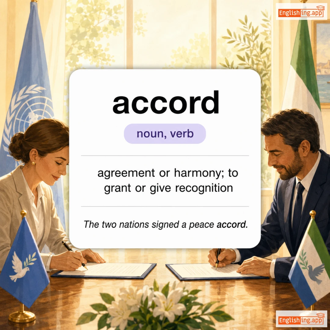 accord definition card — visual illustration of the meaning